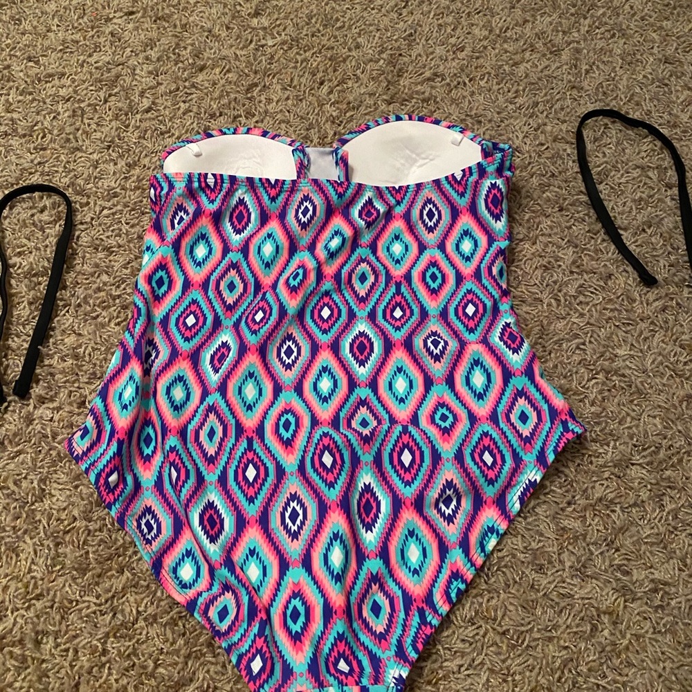 Strapless Colorful Pattern One Piece! - image 1